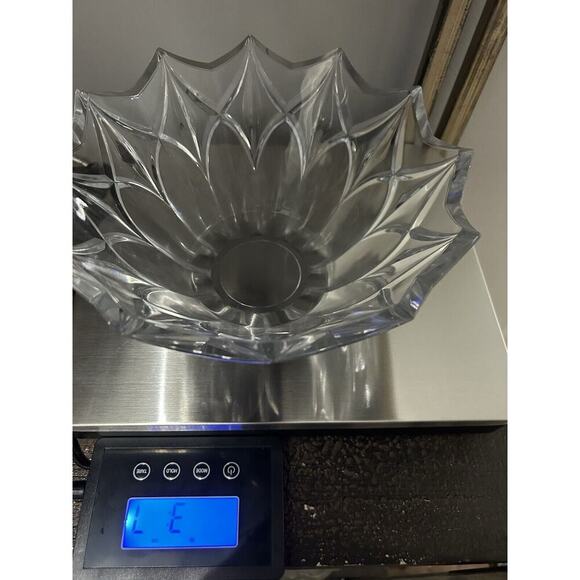 Vintage Bohemia Crystal Bowl Glass 12 Point Serving Dish Czech Republic 24% PbO - Picture 12 of 15